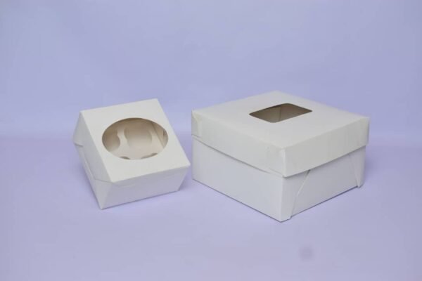 Pack Hub 4-Insert White Cup Cake Box Empty