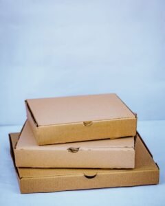 Pack Hub Kraft (Brown) Pizza Packs Stacked