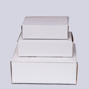 Pack Hub White Mailing Boxes Stacked