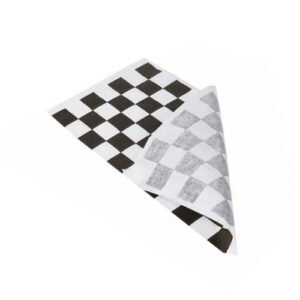Pack Hub A3 Black and White checkered Grease Proof Paper fold