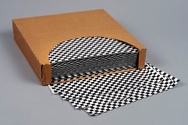 Pack Hub A3 Black and White checkered Grease Proof Paper Packed