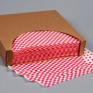 Pack Hub A3 Red and White checkered Grease Proof Paper Packed