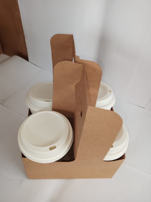 Kraft (Brown) Paper Cup Holder (2 Cups) - Image 3