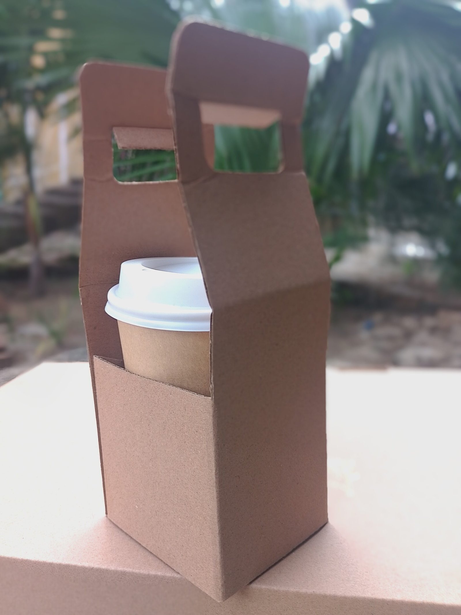 Kraft (Brown) Corrugated Single Cup Holder - Image 4