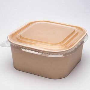 650ml Kraft (Brown) Square Soup Bowl