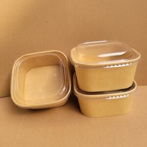 650ml Kraft (Brown) Square Soup Bowl