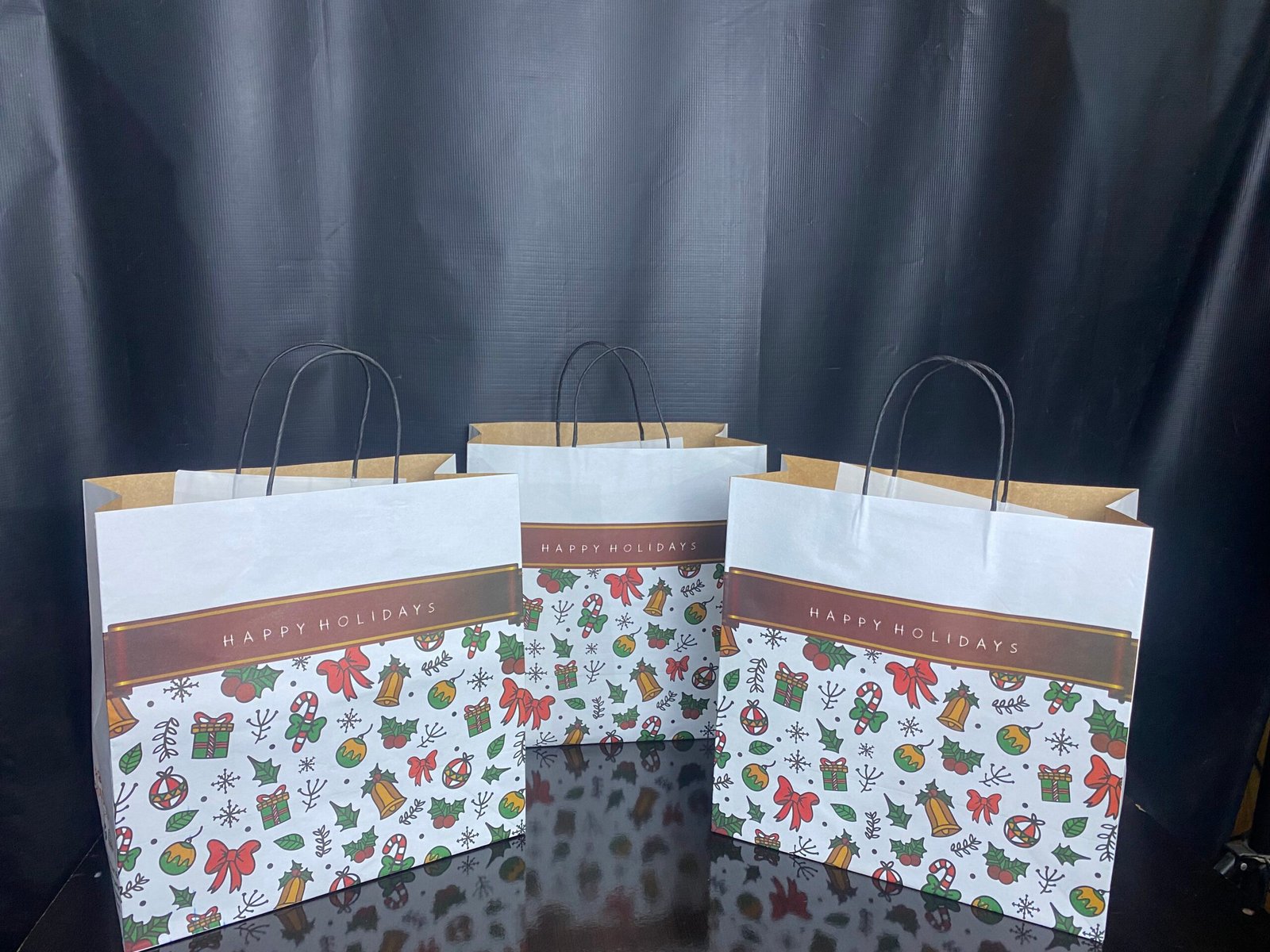 Christmas Themed Gift Bag (Twisted Handle)