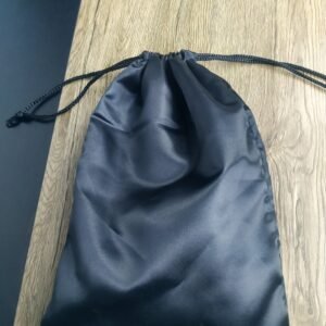 Satin Black Medium Jewelry Pouch