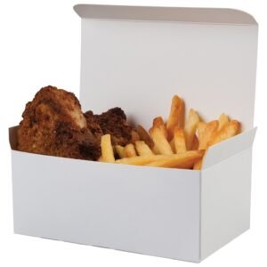 White Snack Box (Flat Bottom)